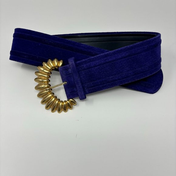 vintage carlisle suede leather belt main image 4